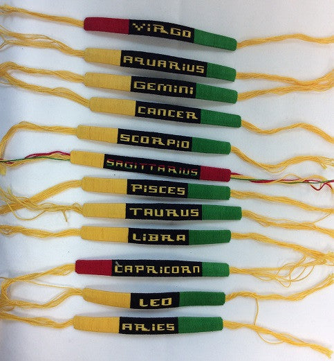 Rastafarian Colors Astrology Bracelet