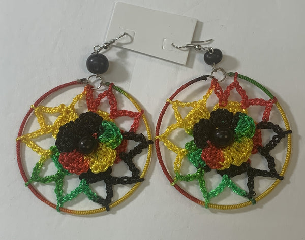 Irie and Colorful Crochet Earrings
