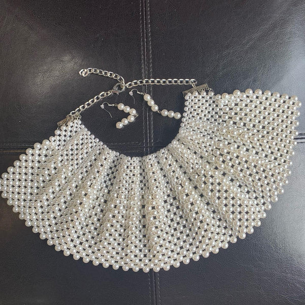 Pearl Collar Style Necklace Set