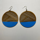 Color block Wood Earrings