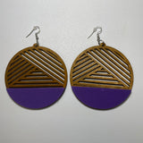 Color block Wood Earrings