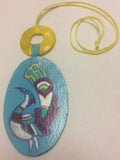 Hand Painted Canvas Necklaces - Oval Designs