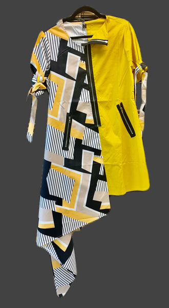 N By Nancy Cotton Dress with Abstract Design